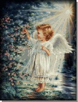 angel standing in garden angel standing in garden